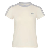(WMNS) adidas Tailored Cali T-Shirt Asia Sizing 'Chalk White' KT7790