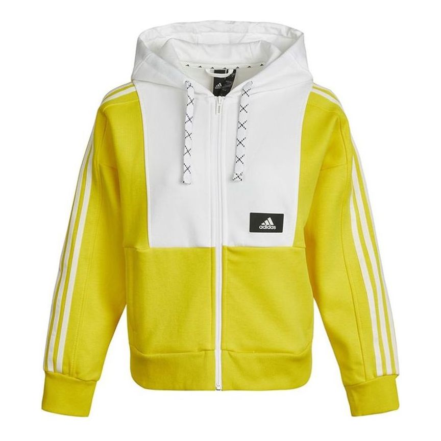 (WMNS) adidas Street Jacket 'Yellow White' GP0690
