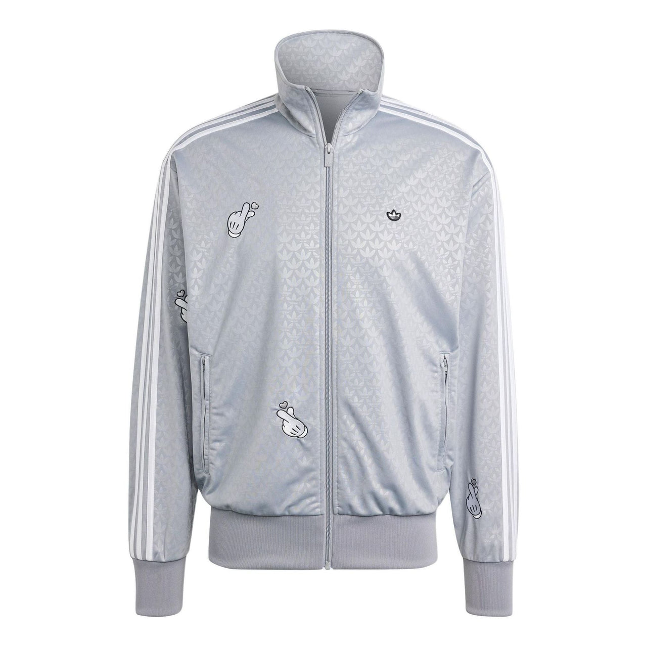 adidas Originals x Mickey Mouse Monogram Embroidery Firebird Truck Top Asia Sizing 'Grey' IY2263