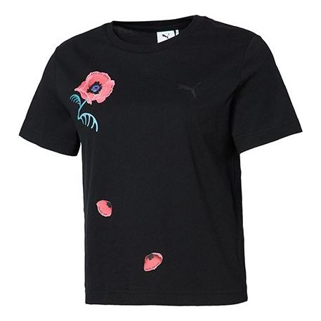 (WMNS) PUMA x Sue Tsai Crossover Round Neck Short Sleeve Black 595252-01