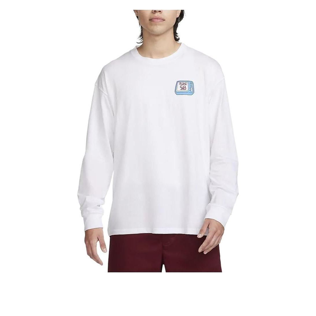 Nike SB Max90 Graphic Long Sleeve T-Shirt Asia Sizing 'White' FQ3714-100