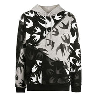 Men's McQ Alexander McQueen Swallow Pattern Hooded Long Sleeves Colorblock 620705-RPT49-1073