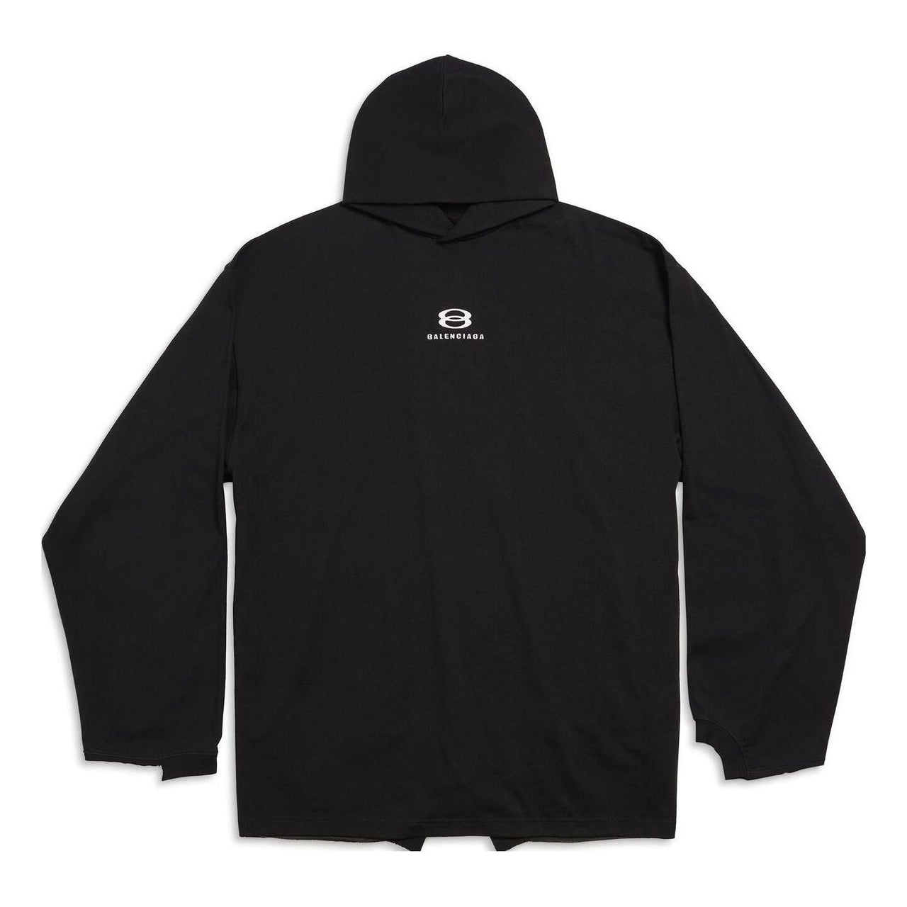 (WMNS) Balenciaga Unity Sports Icon Deconstructed Long Sleeve T-shirt 'Black White' 768067TPVG91070