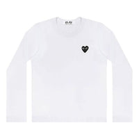 (WMNS) COMME des GARCONS PLAY Small Logo Long Sleeves Tee 'White Black' AZ-T119-051-2