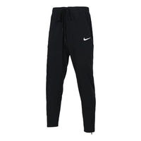 Nike Logo Drawstring Woven Basketball Sports Long Pants Black BV3355-010