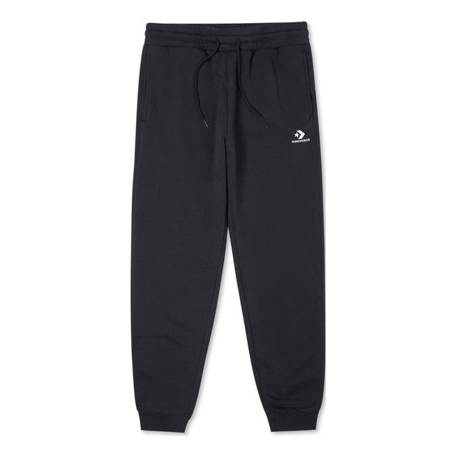 Converse Go-To Embroidered Star Chevron Standard-Fit Fleece Sweatpants 'Black' 10024521-A01