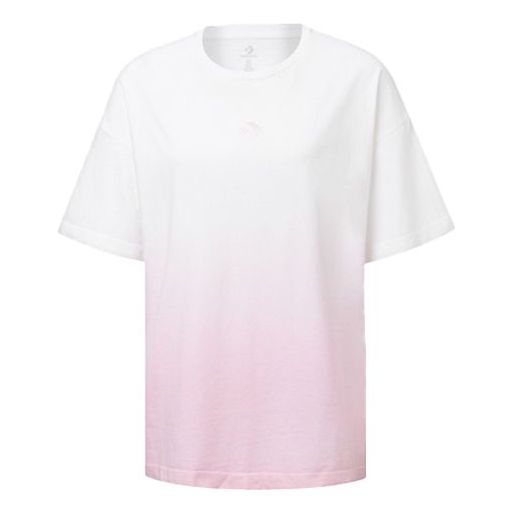 (WMNS) Converse Gradient Round Neck Short Sleeve Pink Red 10020993-623