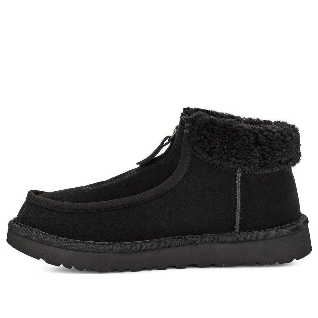 (WMNS) UGG Funkarra Suede Fur Collar Zip 'Black' 1143955-BLK