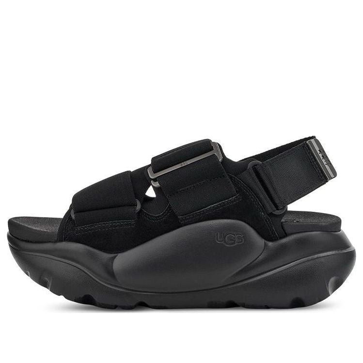 (WMNS) UGG LA Street Sandal Suede 'Black' 1137413-BLK
