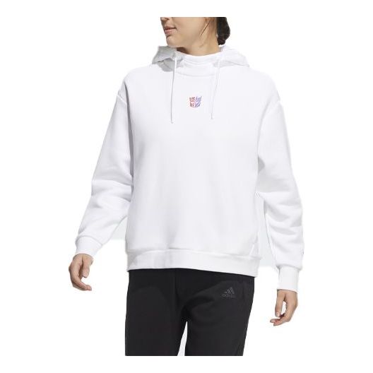 (WMNS) adidas x Transformers Crossover Solid Color Hoodie White HM7461