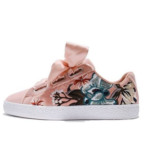 (WMNS) PUMA Basket 'Heart Hyper Embroidery - Peach' 366116-02