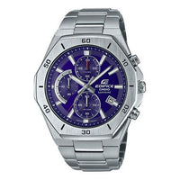 Men's CASIO EDIFICE CASIO 100m Waterproof Shockproof Blue Dial Stainless Steel Strap Watch Analog Mens EFB-680D-2BV
