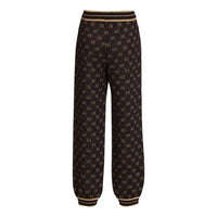 (WMNS) Gucci GG Printed Metallic Blend Sweatpants For Black 611277-XKAKV-1815