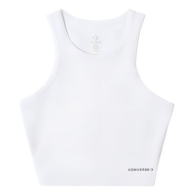 (WMNS) Converse High Neck Knit Tank Top 'White' 10026502-A02