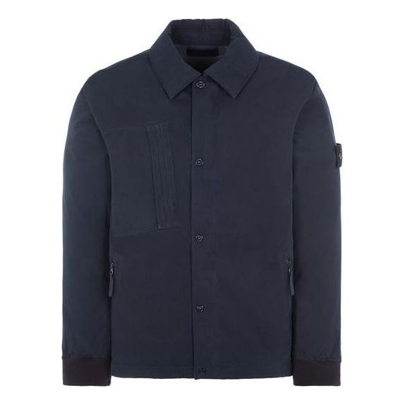 STONE ISLAND Compass-Patch Button-Up Down Shirt 'Navy' 7915422F1-V0020