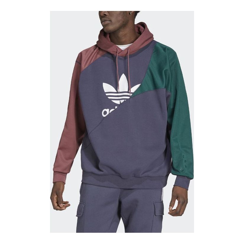 Men's adidas originals Logo Printing Colorblock Navy Blue HK2096