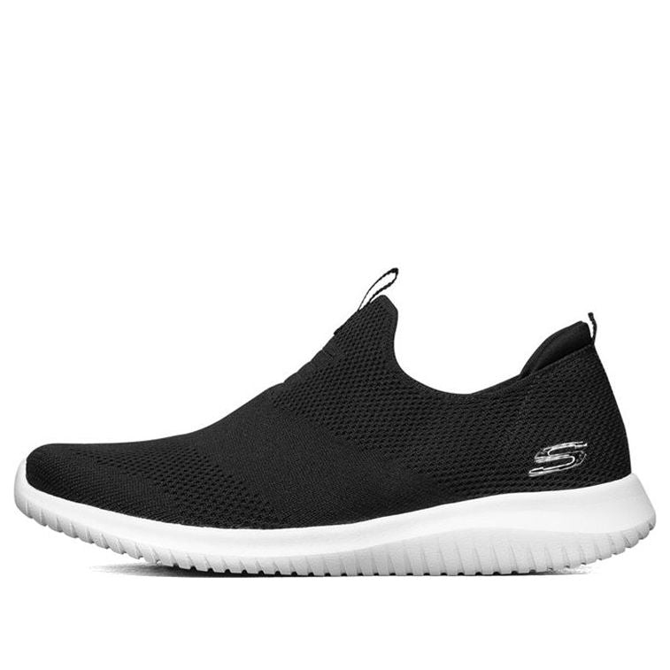 (WMNS) Skechers Ultra Flex Slip-Ons Black 12837-BKW