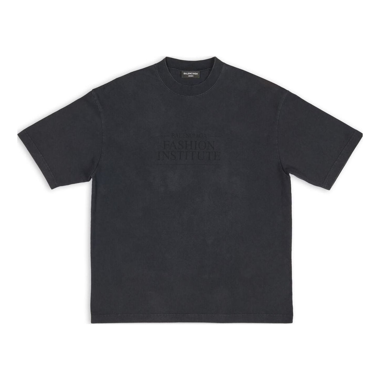 Balenciaga Fashion Institute T-shirt Medium Fit 'Washed Black' 612966TMVH68190