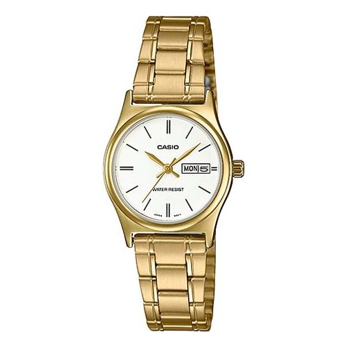 CASIO Stainless Steel Strap Quartz Waterproof White Dial White Analog LTP-V006G-7B