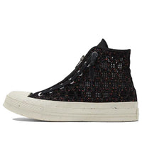 (WMNS) Converse Chuck 70 High 'Speckled Black Crochet' 570784C