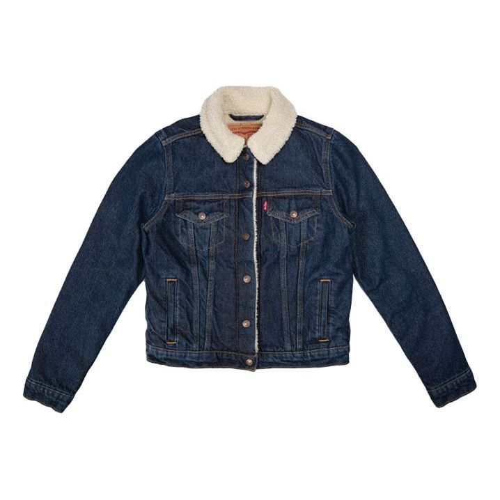 Levis Imitation Lamb Wool Denim Jacket Blue 36136-0013