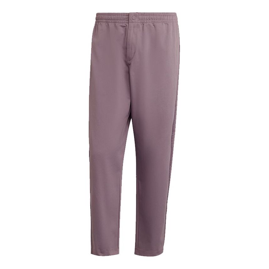 Men's adidas originals C Twill Pant Side Stripe Loose Sports Pants/Trousers/Joggers Light Purple HC8607