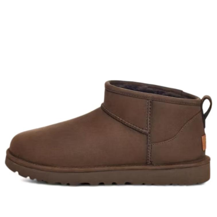 (WMNS) UGG Classic Ultra Mini Leather Boot 'Chocolate' 1157170-CHO