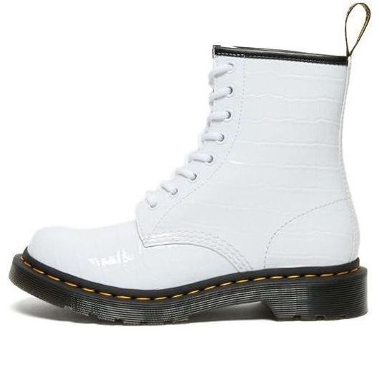 (WMNS) Dr. Martens 1460 Patent Croc Emboss Leather Boots 'White' 26855100