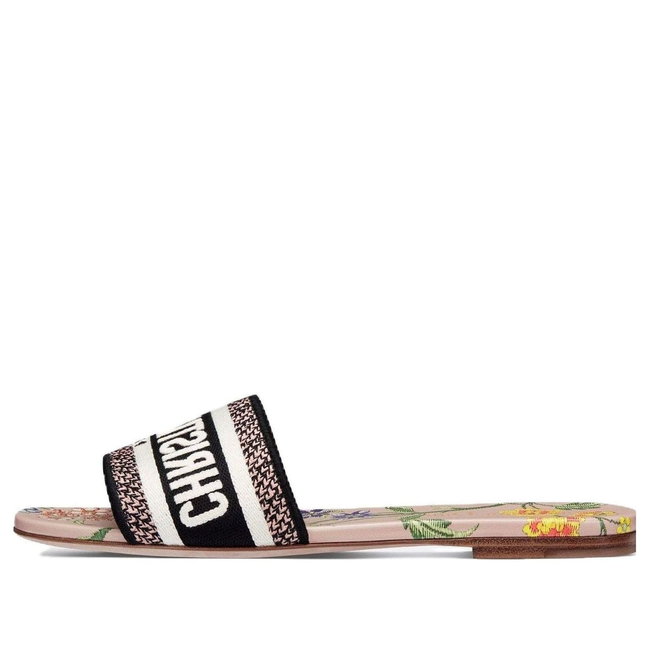 (WMNS) DIOR Dway Slide Powder Pink Multicolor Embroidered Cotton KCQ209FWY_S38P