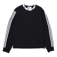adidas originals Trefoil Rib Ls Tee Logo Swarshirt Black FM1506