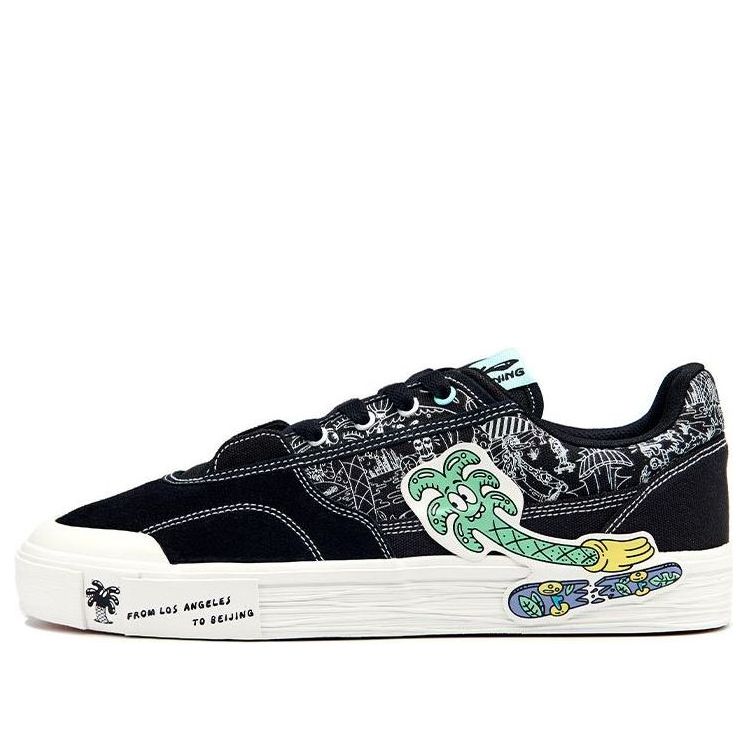 (WMNS) Li-Ning x Steven Harrington Hand-Plant Shoes 'Black Green' AECR070-2