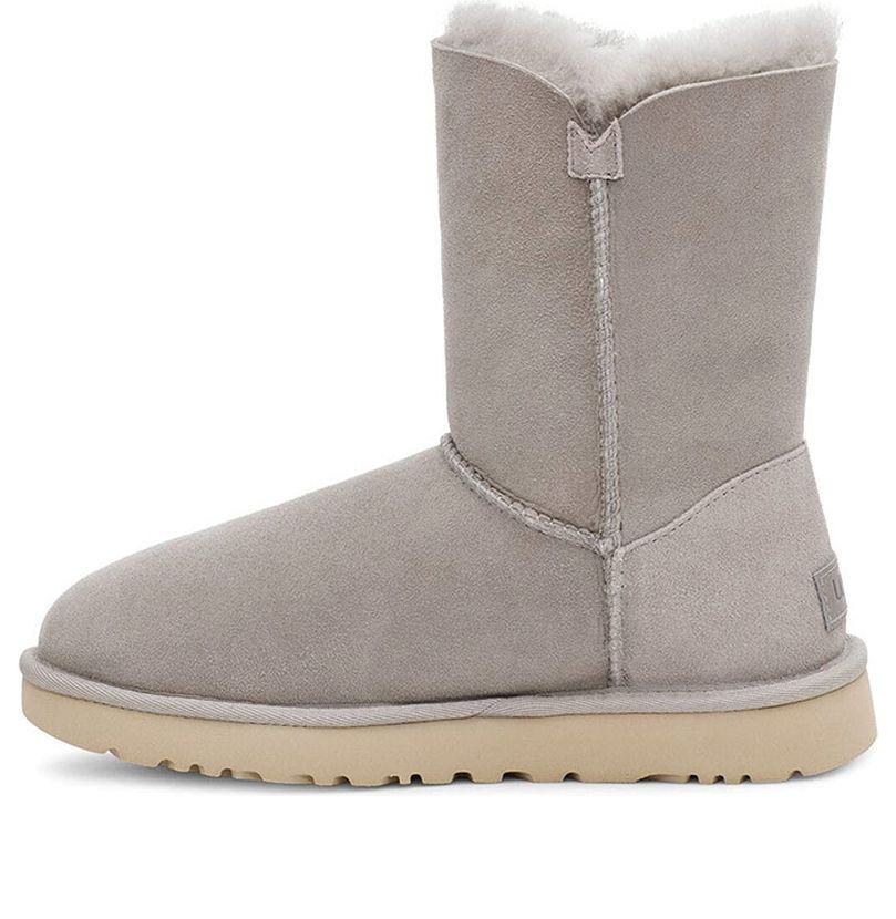 (WMNS) UGG Bailey Zip Short Stay Warm Cozy Gray 1112480-GOA