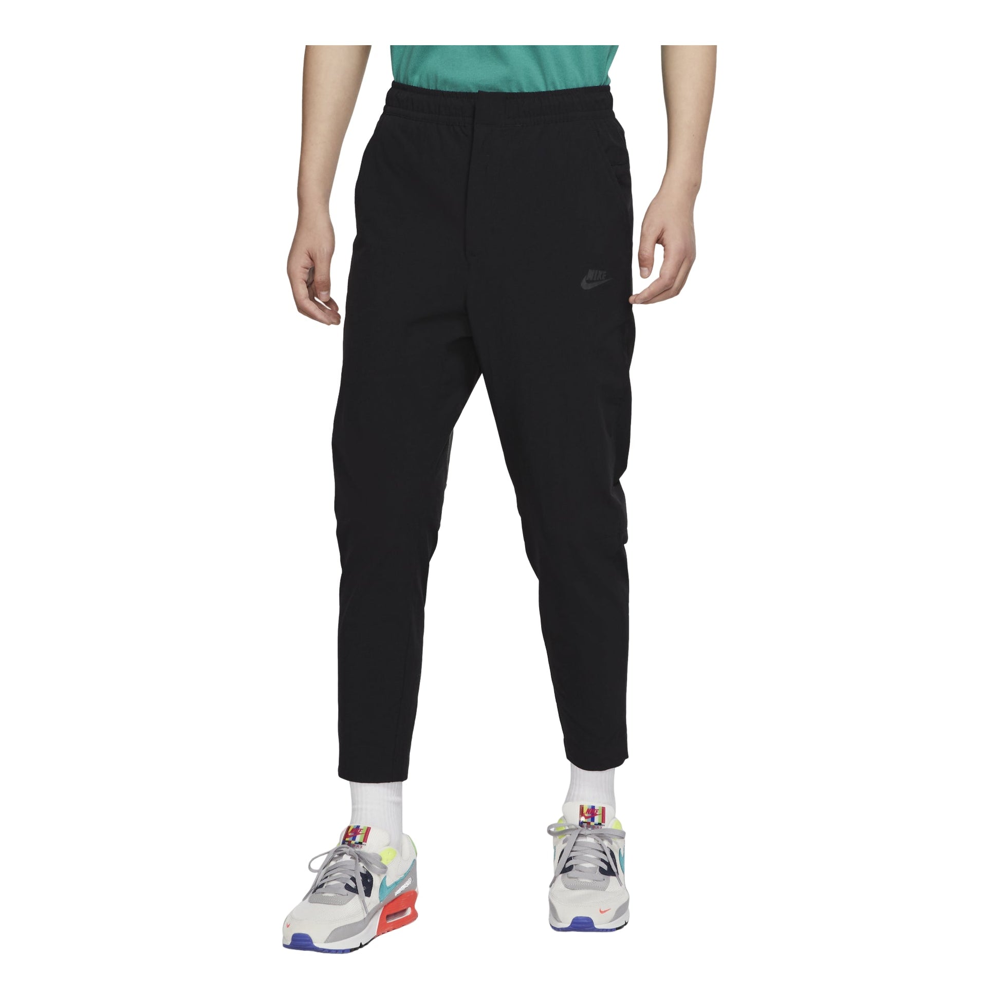 Men's Nike SportswearCommuter Elastic Waistband Woven Solid Color Sports Pants Black DM6622-010