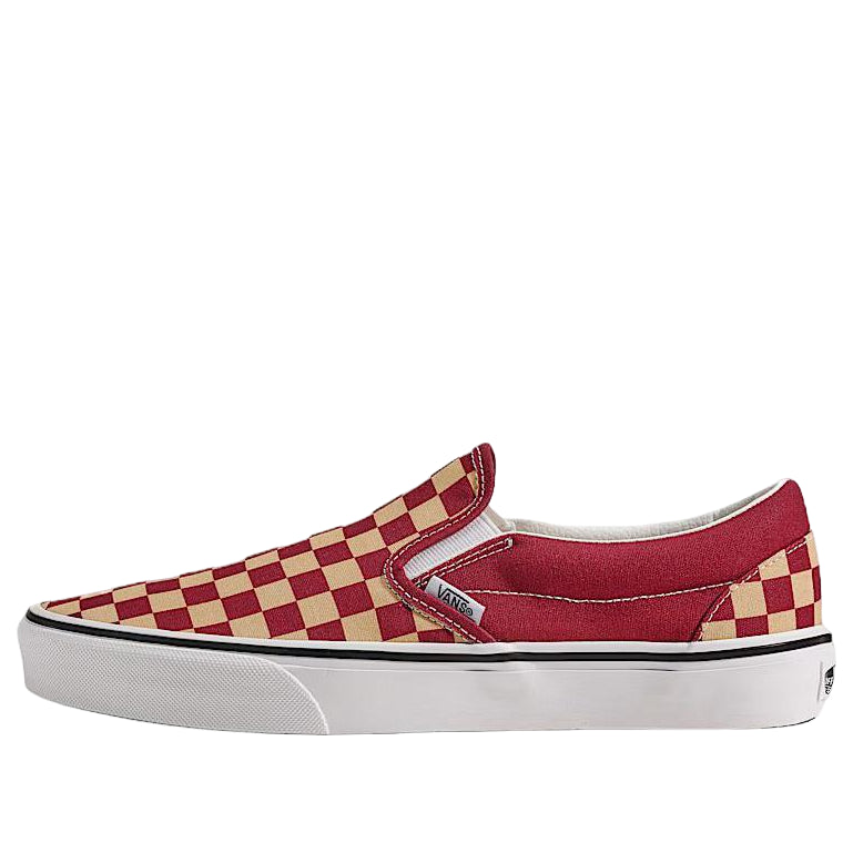 Vans Game Day Classic Slip-On Checkerboard 'Burgundy Red Gold' VN000EACBGL