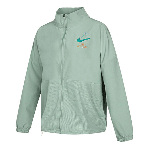 (WMNS) Nike Logo Printing Stand Up Collar Jacket Coat Green DM7914-357