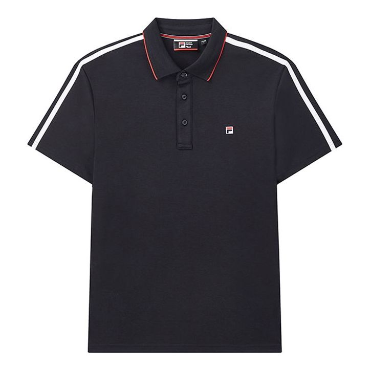 FILA Logo Printing Short Sleeve Polo Shirt Blue F61M021102F-NV