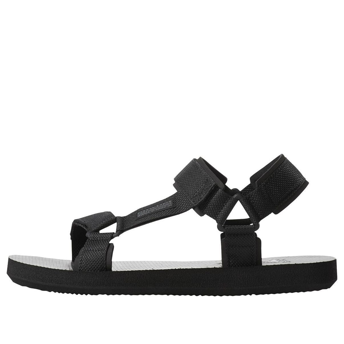 Reebok Expce Wear-Resistant Non-Slip Open Toe Flat Heel Sports Black Sandals CN6480