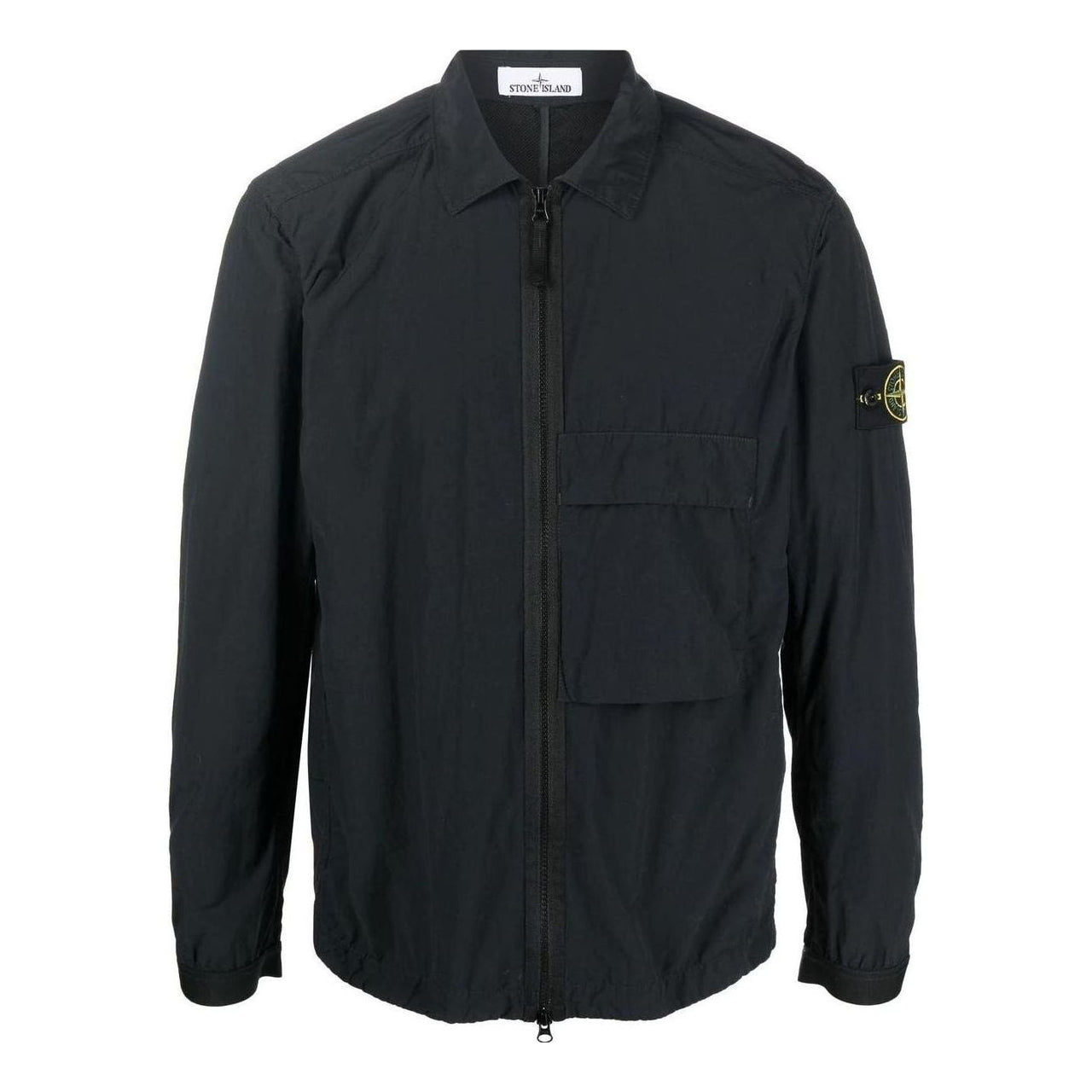 STONE ISLAND Garment Dyed Naslan Light Overshirt 'Black' 771510303-V0029