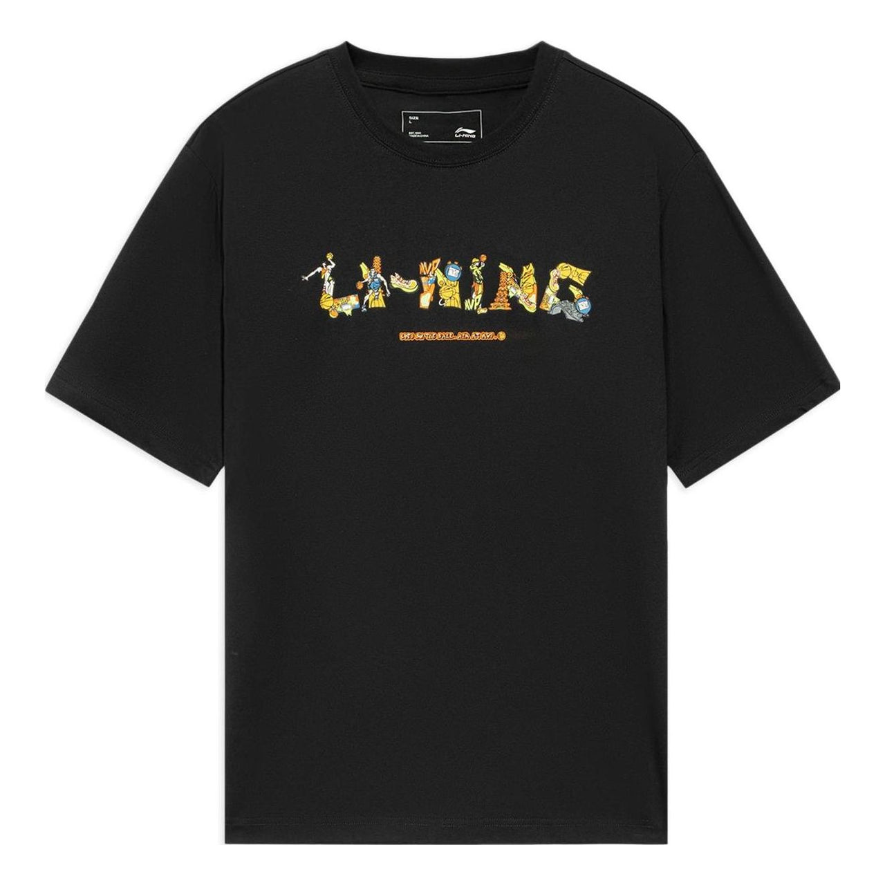 Li-Ning Hoops Graphic T-shirt 'Black' AHSSD65-2