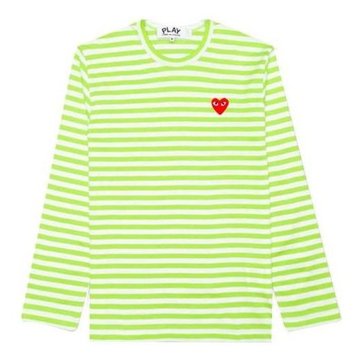 COMME des GARCONS PLAY Pastelle Striped Long-Sleeve Shirt 'Green' AZ-T278-051-2