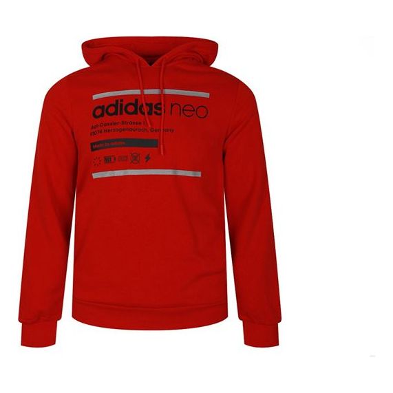 adidas neo Series Casual Printing hooded Sports Red GE5500