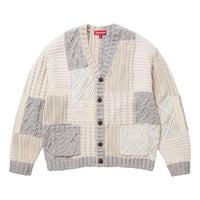Supreme FW23 Week3 Patchwork Cable Knit Cardigan 'Beige' SUP-FW23-072
