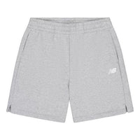 (WMNS) New Balance NB Logo Cotton Short 'Grey' AWS42301-GHM