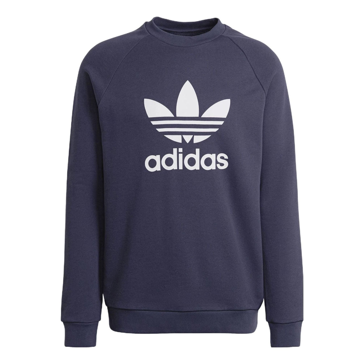 Men's adidas originals Alphabet Large Logo Round Neck Sports Navy Blue HE9490