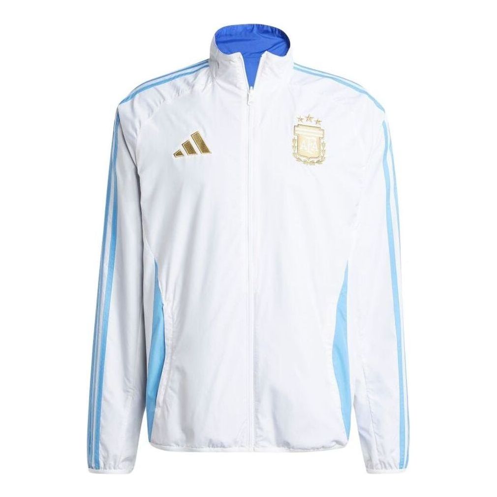 adidas Argentina Anthem Jacket Asia Sizing 'White Blue' IW0219