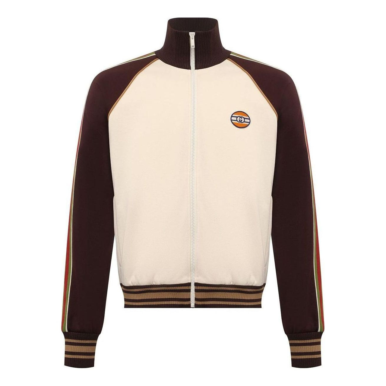 Gucci Technical Jersey Zip-Up Jacket With Web 'Beige Brown' 645207-XJC5O-9141