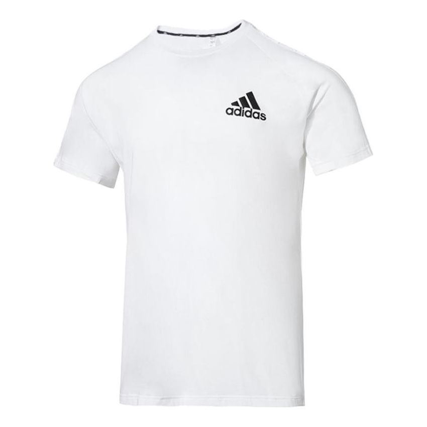 adidas AEROREADY Designed To Move Motion Sport Motion Logo Tee 'White Black' H28785