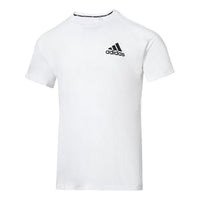 adidas AEROREADY Designed To Move Motion Sport Motion Logo Tee 'White Black' H28785
