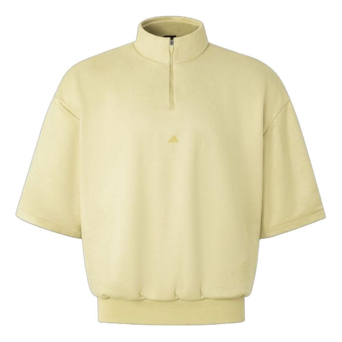 adidas Basketball Sueded 3/4 Half-Zip Sweatshirt 'Halo Gold' IN7713