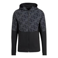 adidas Patchwork Print Hooded Jacket Men's Black HI5689